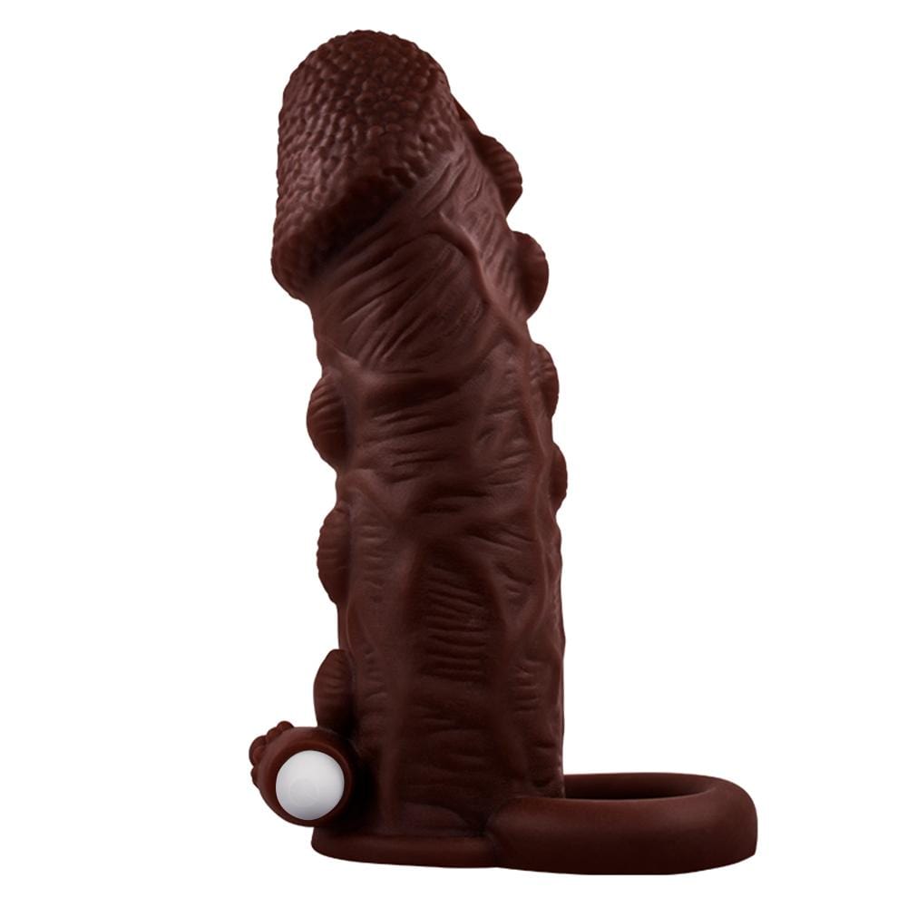 5.7'' 10 Vibrations Rough Glans Bumps Hollow Penis Sleeve