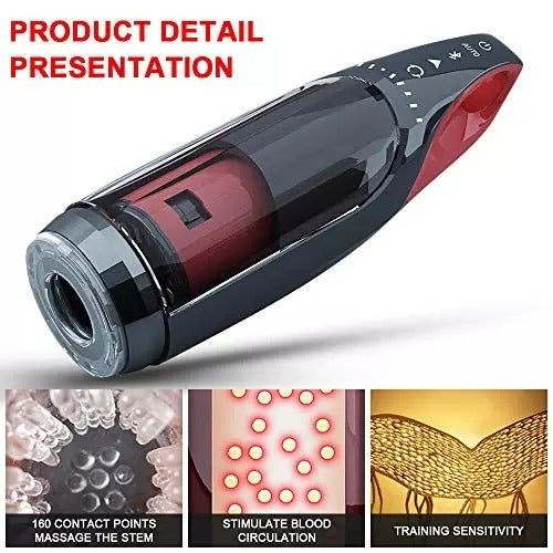 2023 latest Intelligent Toy Automatic Sucking Heating and Telescopic Rotating  Electric Masturbator Cup