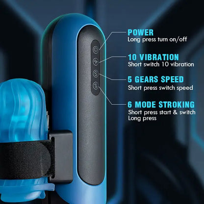 XS 5 Speed 6 Thrusting 10 Vibrating Male Masturbator