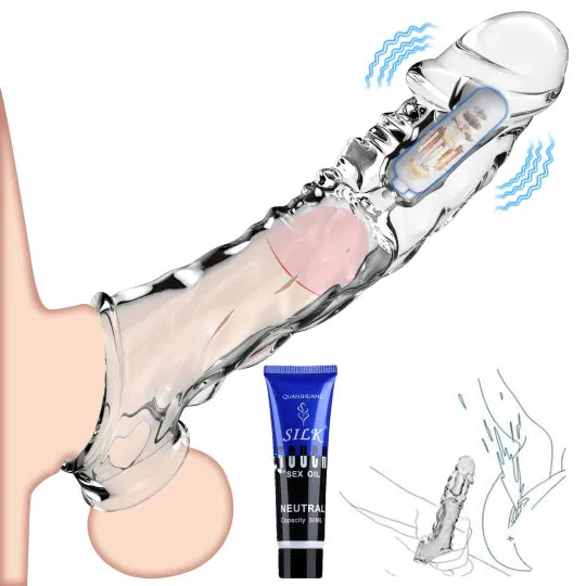 🔥🎁 2026 HOT Deal 💥 Reusable Penis Extension Vibrator – Makes You Longer, Harder & Unstoppable 😍