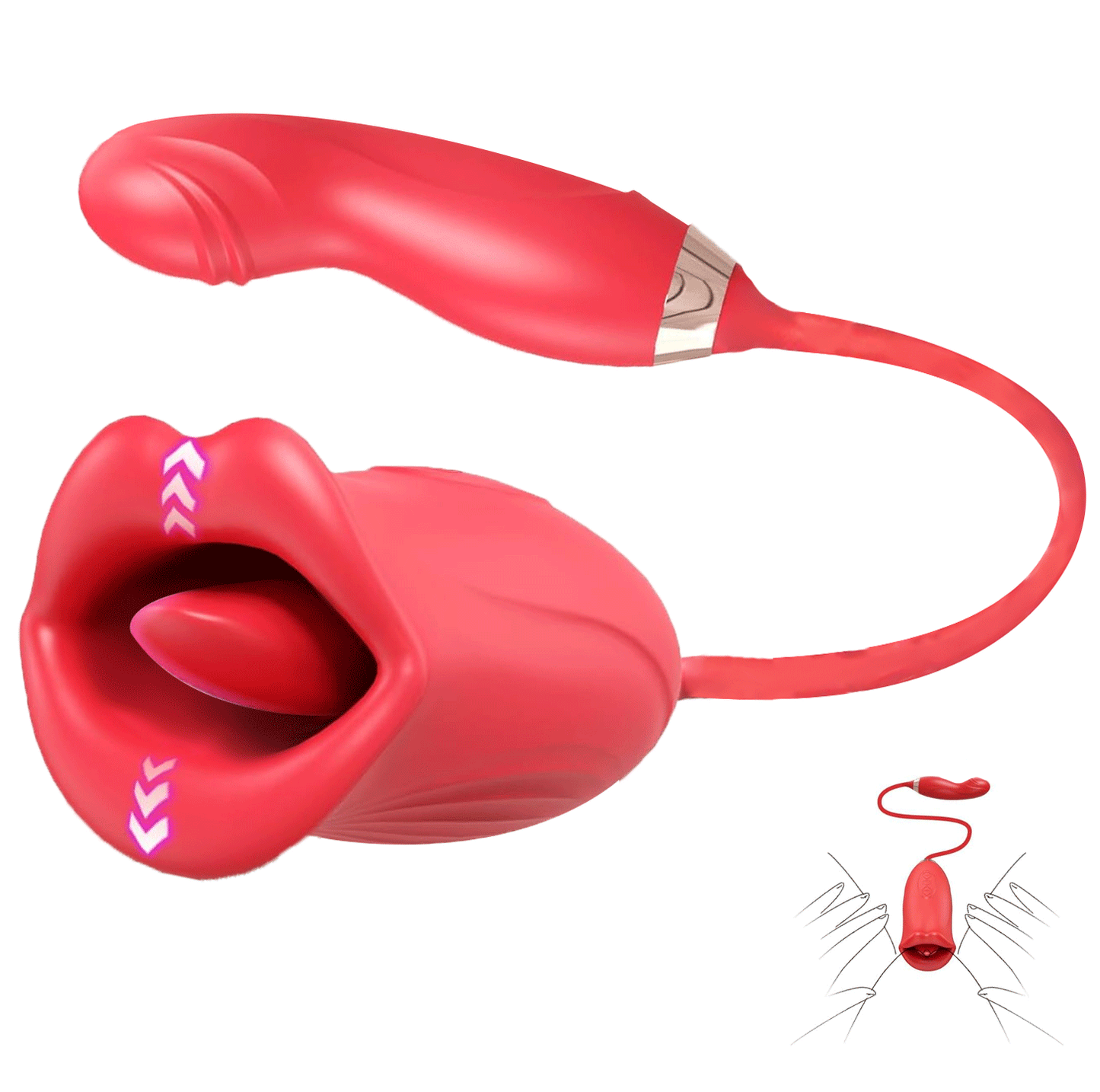 4-in-1 – Dual-Action Personal Massager with 4 Functions & Custom Modes