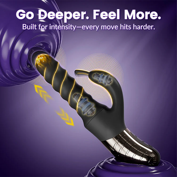 🔥Thrusting 360 °& Rotating Vibrator – Dual Motor G-Spot & Clit Stimulator