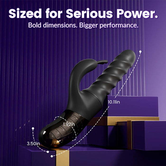 🔥Thrusting 360 °& Rotating Vibrator – Dual Motor G-Spot & Clit Stimulator