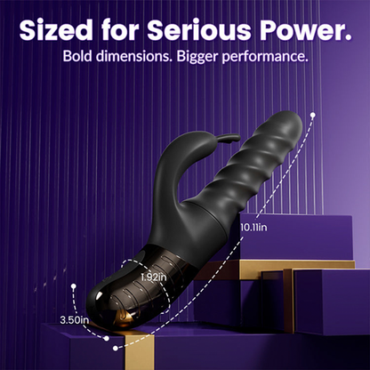 🔥Thrusting 360 °& Rotating Vibrator – Dual Motor G-Spot & Clit Stimulator