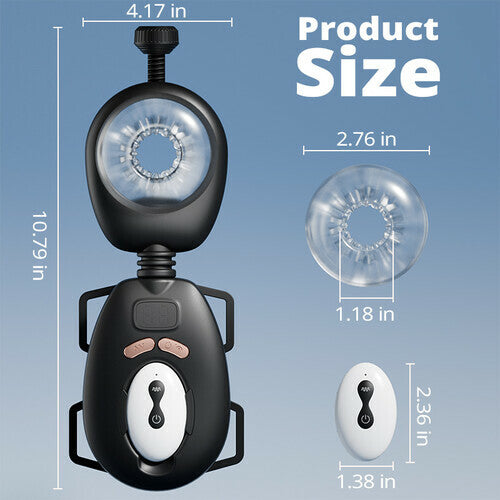 2025 Latest Hands-Free Waist-Strap Thrusting & Vibrating Male Masturbator with Remote Control