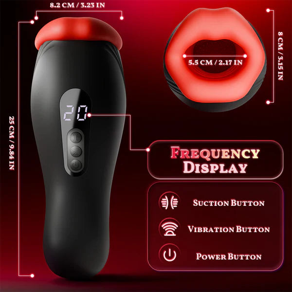 Enchantment - 9 Vibrations 4 Suctions Clamping Suction Oral Simulation Male Masturbator【❤️Discreet Shipping】