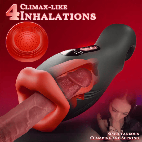 Enchantment - 9 Vibrations 4 Suctions Clamping Suction Oral Simulation Male Masturbator【❤️Discreet Shipping】