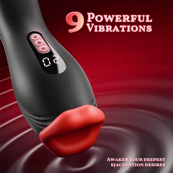 Enchantment - 9 Vibrations 4 Suctions Clamping Suction Oral Simulation Male Masturbator【❤️Discreet Shipping】