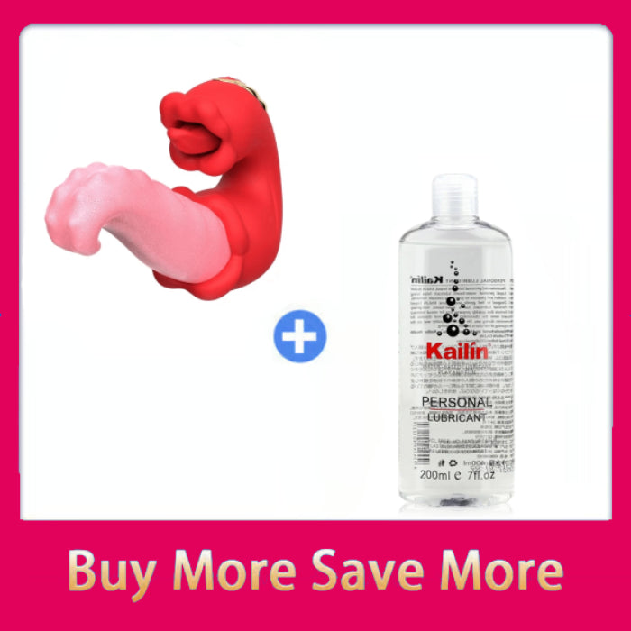 Twin Rose Thrusting G Spot Vibrator - Tongue Teasing & Vibrating