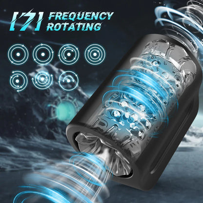 X2 - IPX8 Waterproof Rotary Stimulation Penis Exercise Masturbator