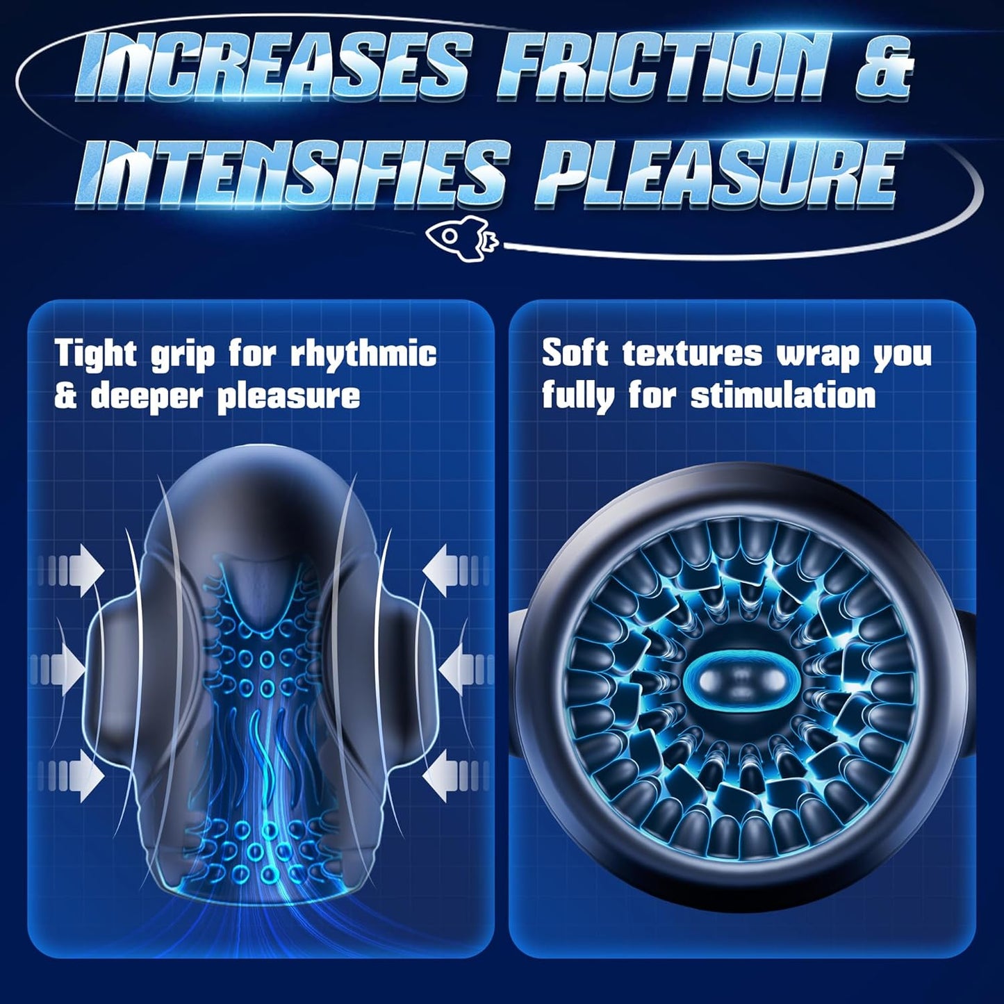 Penis Trainer with 10 Licking Vibrating Modes & 3 Motors Stroker & Smart AI Sync App for 360° Pocket Pussy Wrap, Adult Sex Toy for Men S&M Floggers