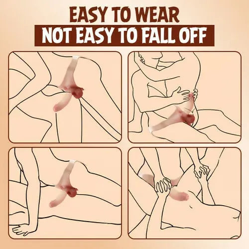 Strap-on Dildo Silicone Wearable Hollow Dildos Panties With 7.48'' Realistic Penis