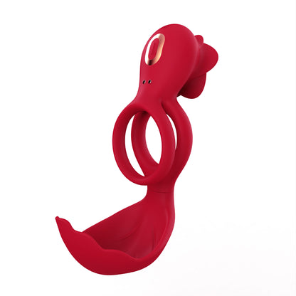 Waterproof Dual-Stimulation Cock Ring – 12 Vibration Modes for Enhanced Pleasure