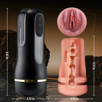 Superbuyg™The Captain - 10 Vibrating Sucking Deep Throat Male Stroker, Star-starring identical mold production [free of tax]【❤️Discreet Shipping】
