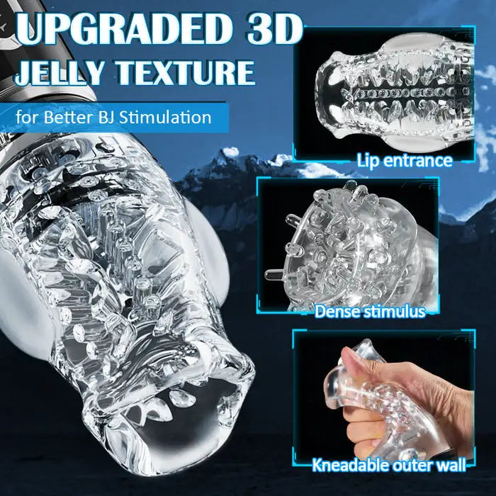 Superbuyg™ 5 Thrusting Rotating 7 Vibrating Oral Sex Handheld Masturbator
