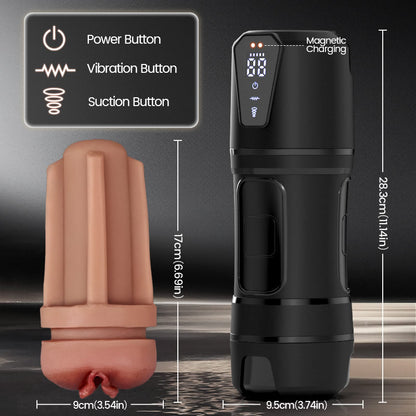 Challenger - 10 Vibrations, 5 Suctions, Ultra-Realistic Vagina, Simulated Masturbator, Star-starring identical mold production [free of tax]【❤️Discreet Shipping】