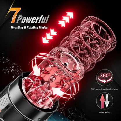 Superbuyg™Male Masturbator Penis Pump – 12-Level Vacuum, 7-Mode Thrusting, Rotating, Vibrating & Sucking with LCD Display,Star-starring identical mold production [free of tax]【❤️Discreet Shipping】