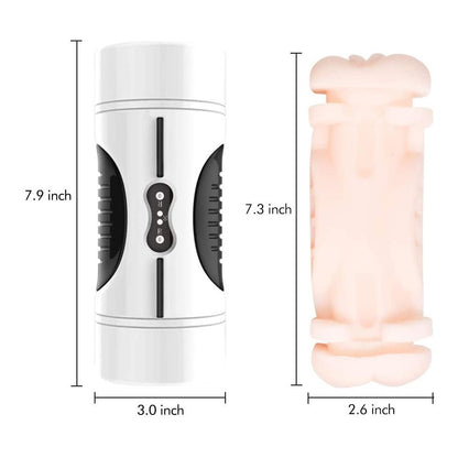 2 In 1 Two Motor 12 Vibration Pussy Anus Stroker