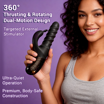 🔥Thrusting 360 °& Rotating Vibrator – Dual Motor G-Spot & Clit Stimulator