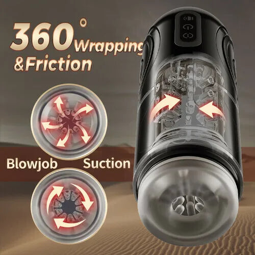 Superbuyg™ 7 Thrusting 7 Rotating Male Masturbator With Lifelike 3D Channel,Star-starring identical mold production [free of tax]【❤️Discreet Shipping】