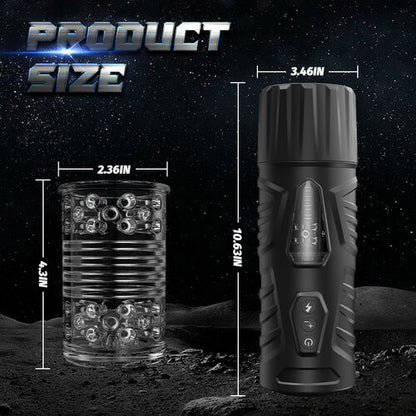 Cedric-7 Thrusting & Rotating Modes with Strong Suction Cup for Penis Stimulation Male Masturbator Cup