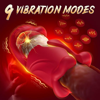SexoralabDual Lip Grip Trainer Men Sex Toy with 9 Vibration Modes, 360° Full-Surround Blowjob Penis Vibrator