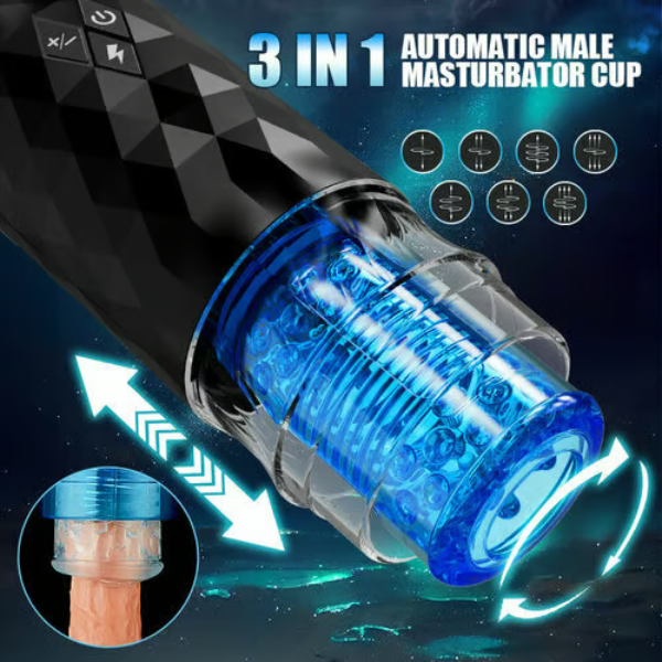Hand-Free 7 Expansion Rotating Voice Function Masturbator Cup