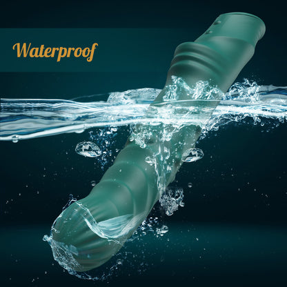 3 IN 1 Telescopic G-Spot Vibrator with Beads Ring and Clit Stimulator