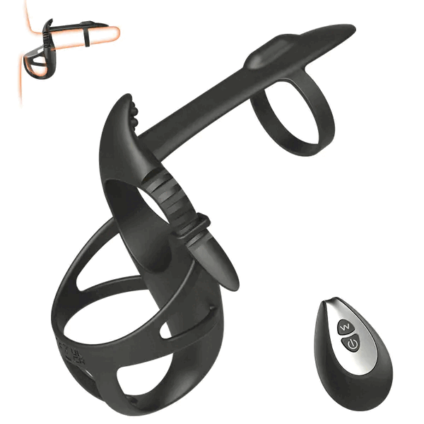 Sexoralab 12 Vibrating Wearable Erection Cock Ring with C & G-Spot Stimulation for Couple Fun