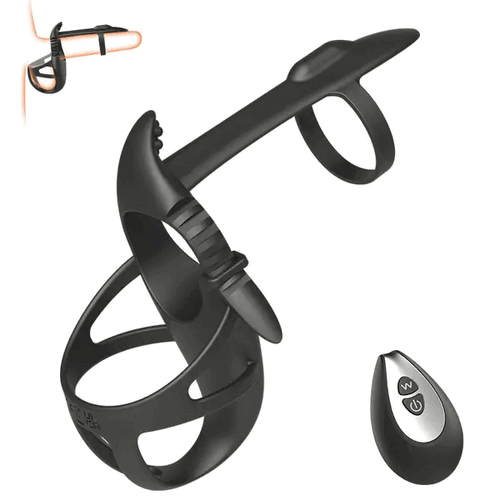 Sexoralab 12 Vibrating Wearable Erection Cock Ring with C & G-Spot Stimulation for Couple Fun