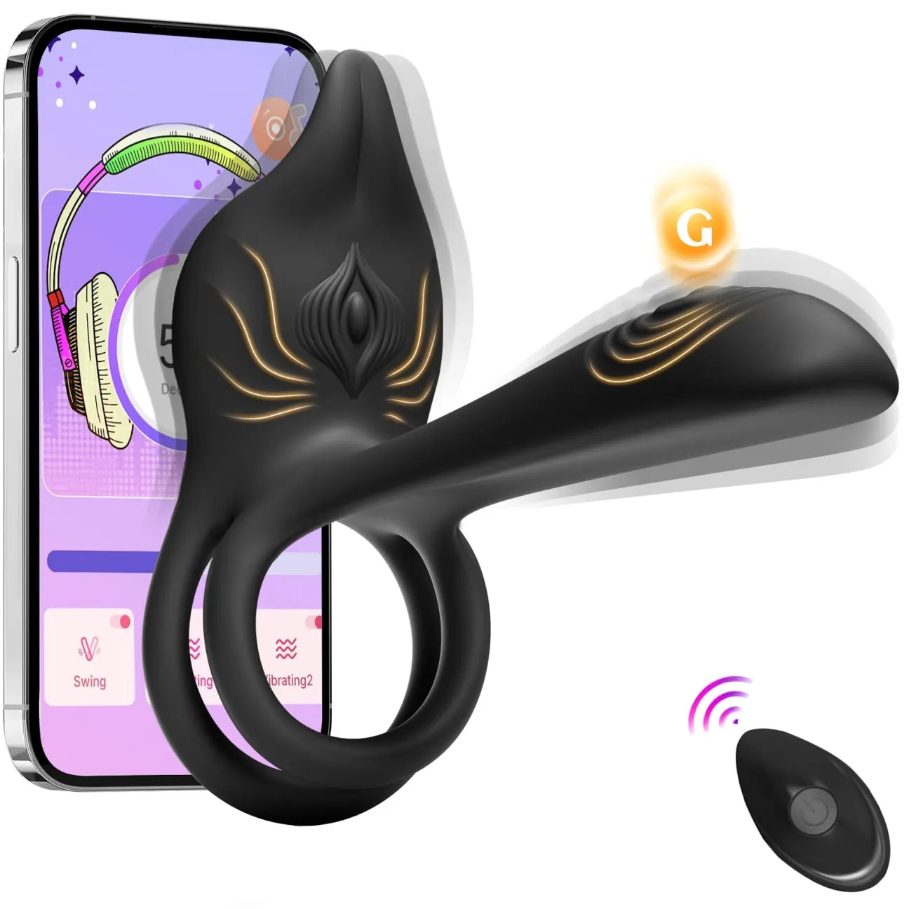 🎁Superbuyg™ Enchanted Girl Luxe Smart Vibrating Ring – App-Controlled Pleasure for Couples 💫 Star-starring identical mold production[free of tax]【❤️Discreet Shipping】