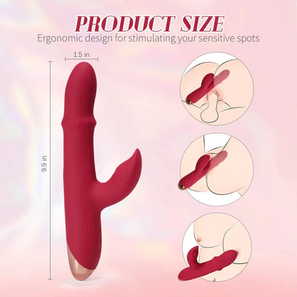 Dream Partner G-spot Vibrators with Beads Ring and Clit Stimulator Take You to Dual Orgasms