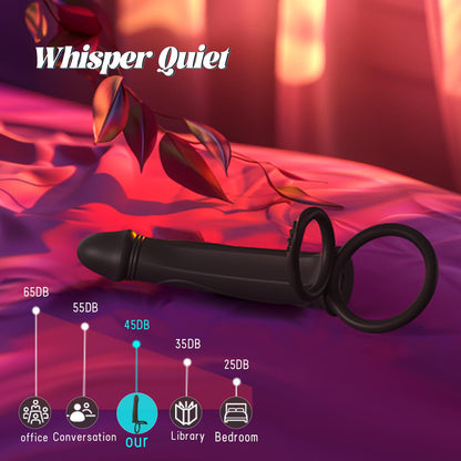 10 Vibrating Multi-Purpose Pleasure Double Strap-On Dildo
