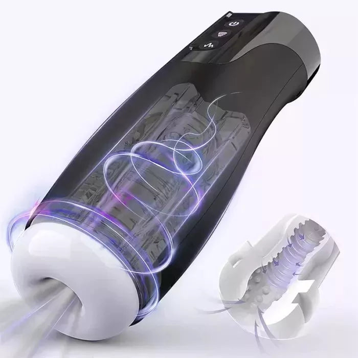 Automatic 7 Sucking and 7 Vibrating Male Masturbator