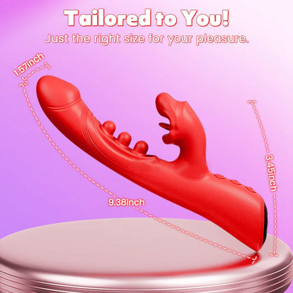 Pulsekiss - Rabbit Vibrator with Tongue G-spot Triple Tap & Clitoral Kiss For Dual Pleasure