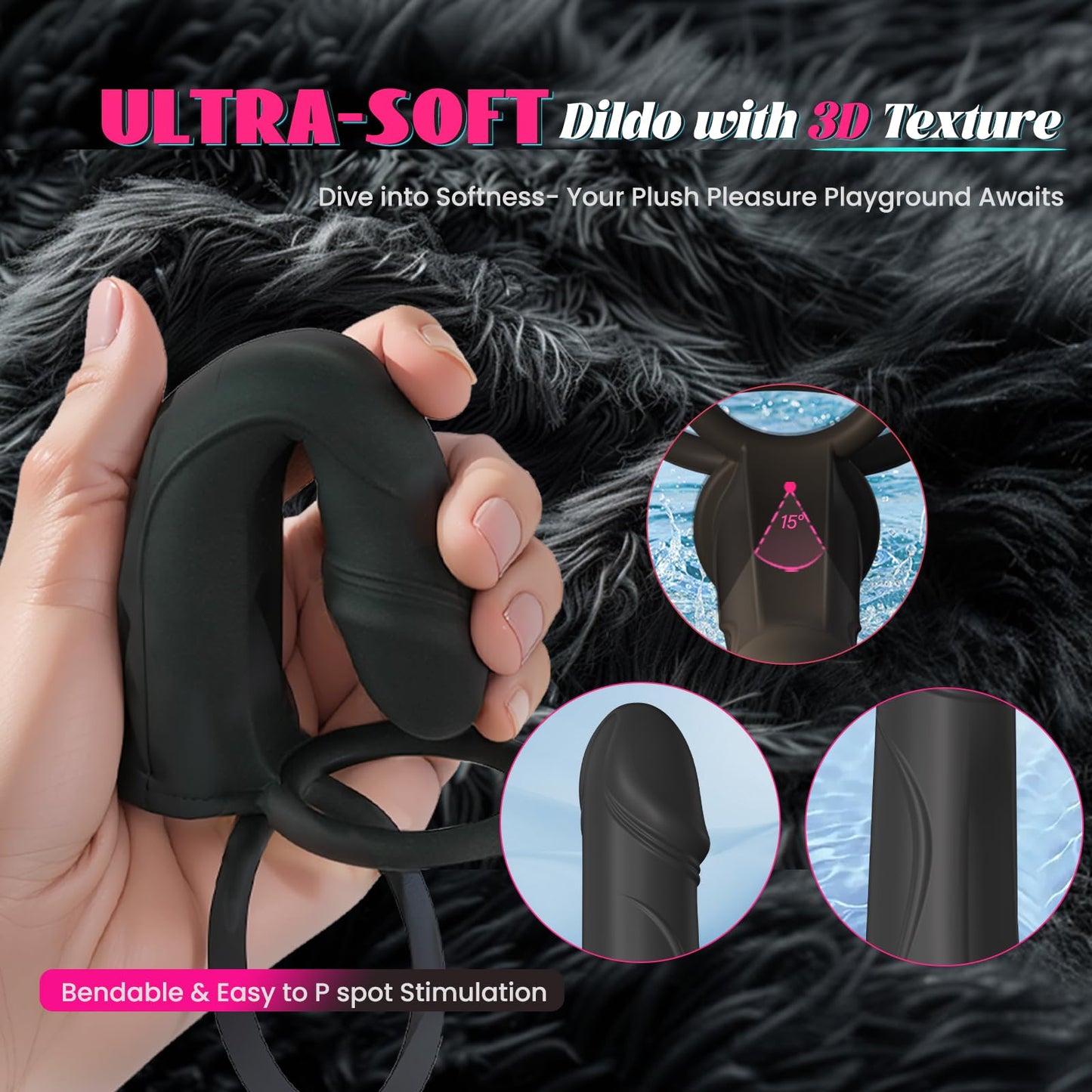 10 Vibrating Multi-Purpose Pleasure Double Strap-On Dildo
