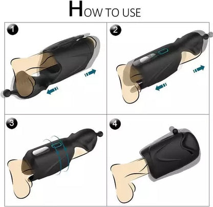 10-Pattern Vibrations Balls Dense Tickler Penis Ring