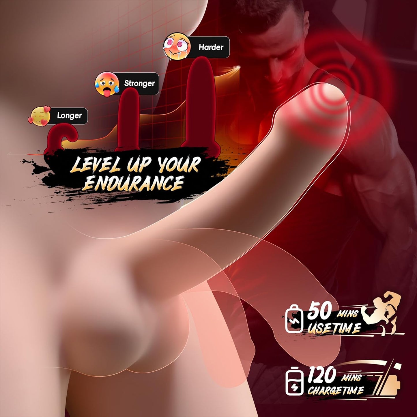 SexoralabDual Lip Grip Trainer Men Sex Toy with 9 Vibration Modes, 360° Full-Surround Blowjob Penis Vibrator