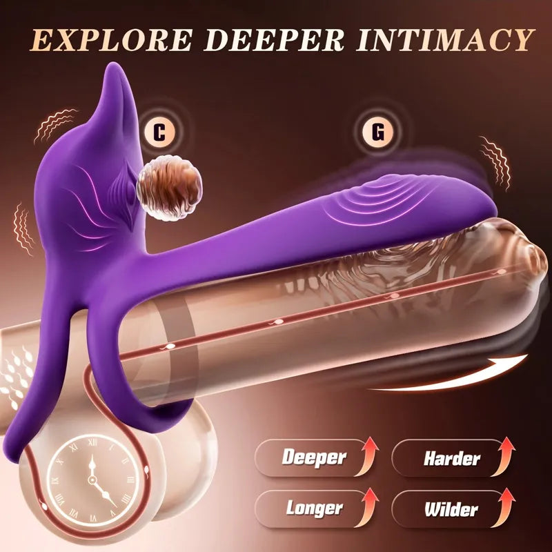 🎁Superbuyg™ Enchanted Girl Luxe Smart Vibrating Ring – App-Controlled Pleasure for Couples 💫 Star-starring identical mold production[free of tax]【❤️Discreet Shipping】