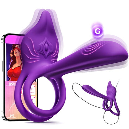 🎁Superbuyg™ Enchanted Girl Luxe Smart Vibrating Ring – App-Controlled Pleasure for Couples 💫 Star-starring identical mold production[free of tax]【❤️Discreet Shipping】